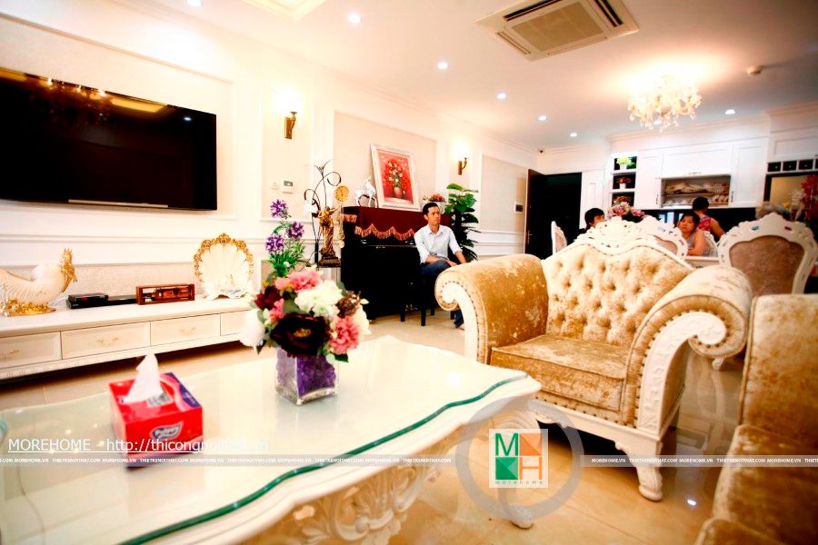 Phòng khách chung cư 165 thái hà Sông Hồng Park - Đống Đa - Hà Nội
